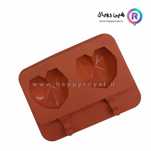 قالب سیلیکونی بستنی قلب اوریگامی 2 تایی
