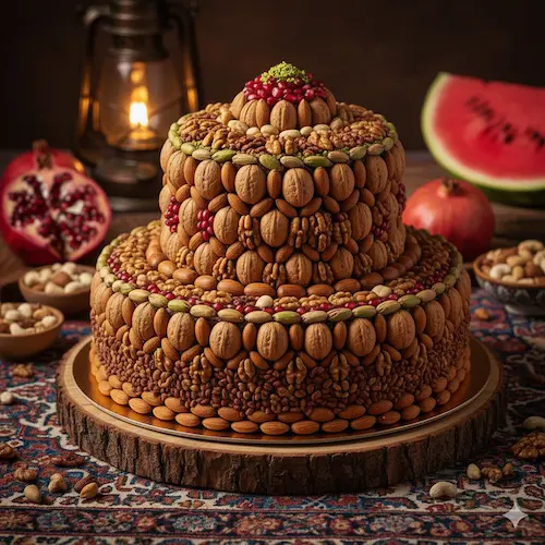 کیک اجیلی شب یلدا